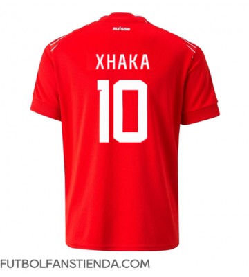 Suiza Granit Xhaka #10 Primera Equipación Mundial 2022 Manga Corta